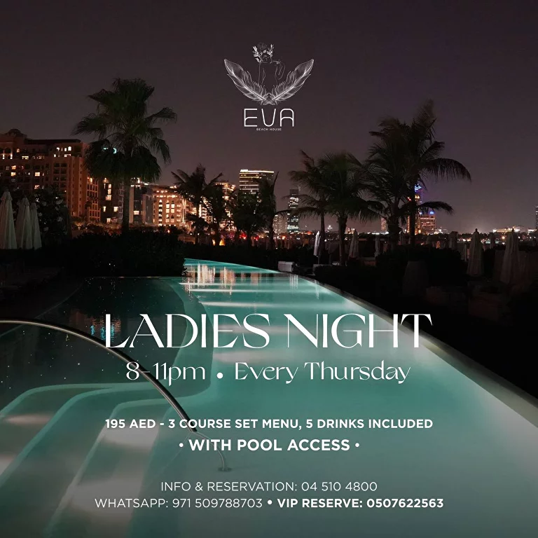 featured image ladies night eva beach house palm jumeirah ladies night